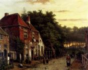 Figures In A Dutch Street - 威廉·库库克